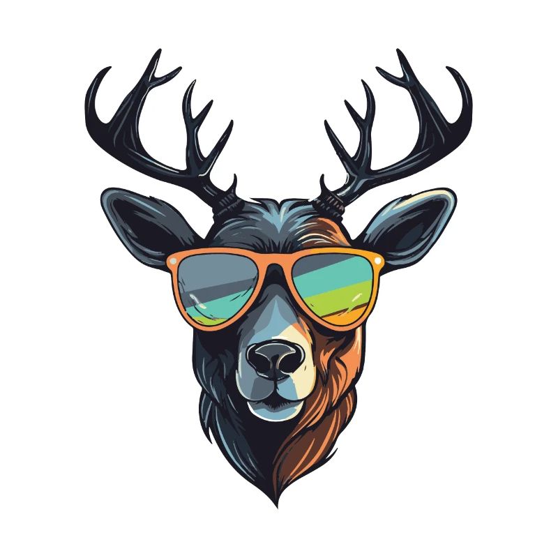 Deer Hipster Cool Party