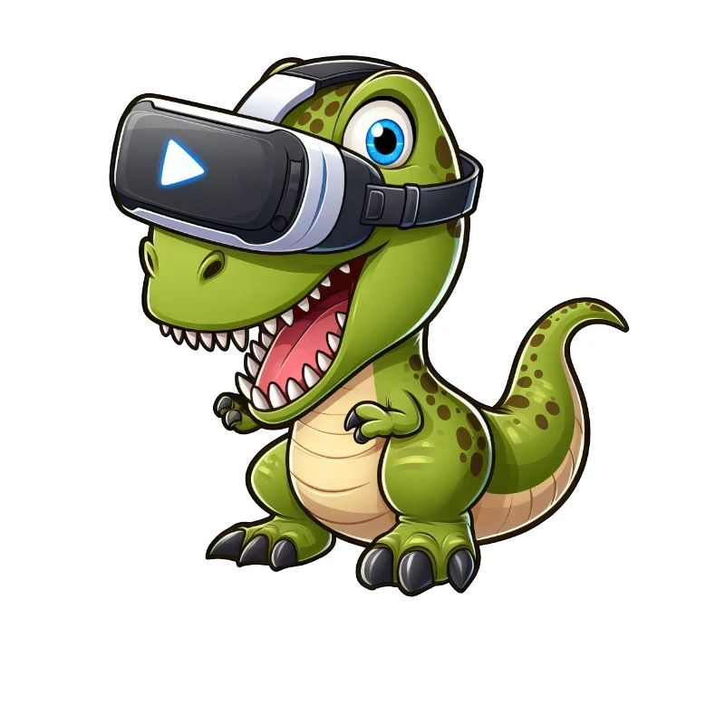 Funny Dino T-Rex Virtual Reality VR Fun