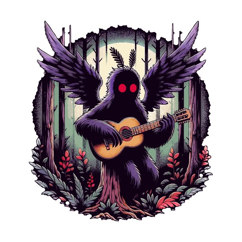 Mothman avec guitare classique
