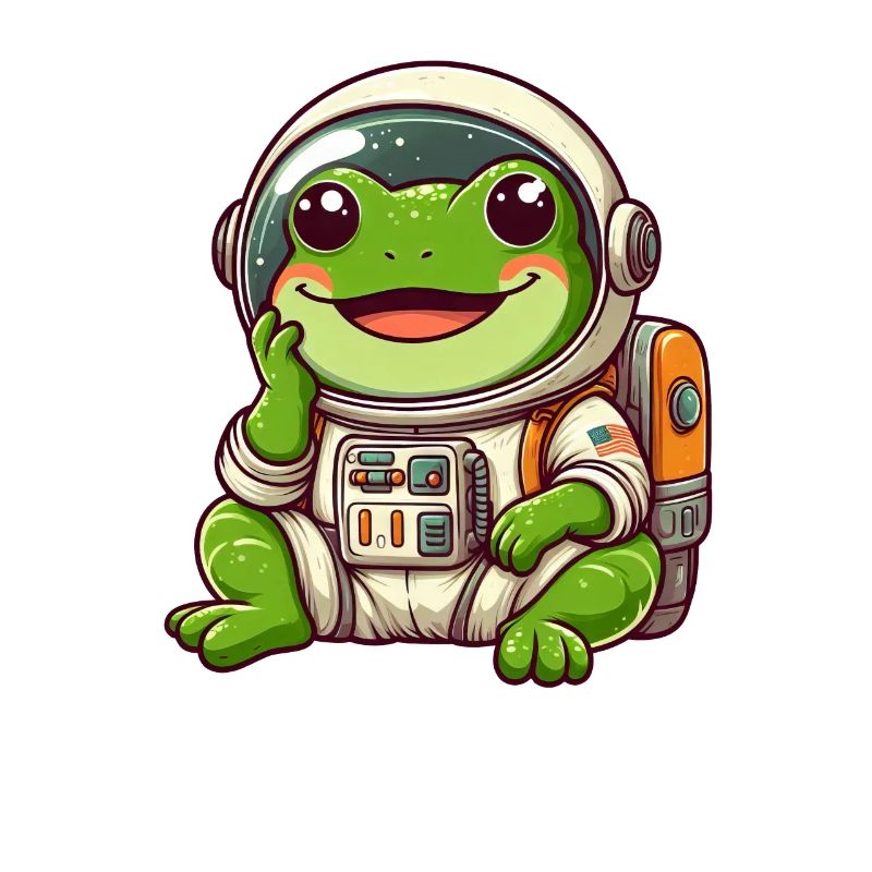 Frog Astronaut Space Grin Universe