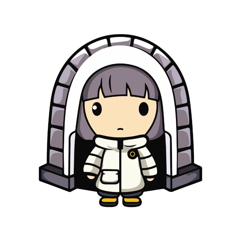 Winter Eskimo Iglu Comic