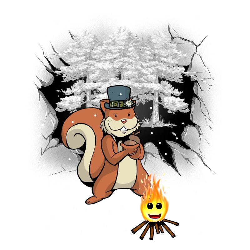 Winter Wald Eichhörnchen Kinder