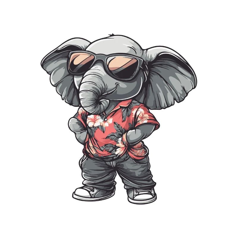 Elephant Comic Funny Summer