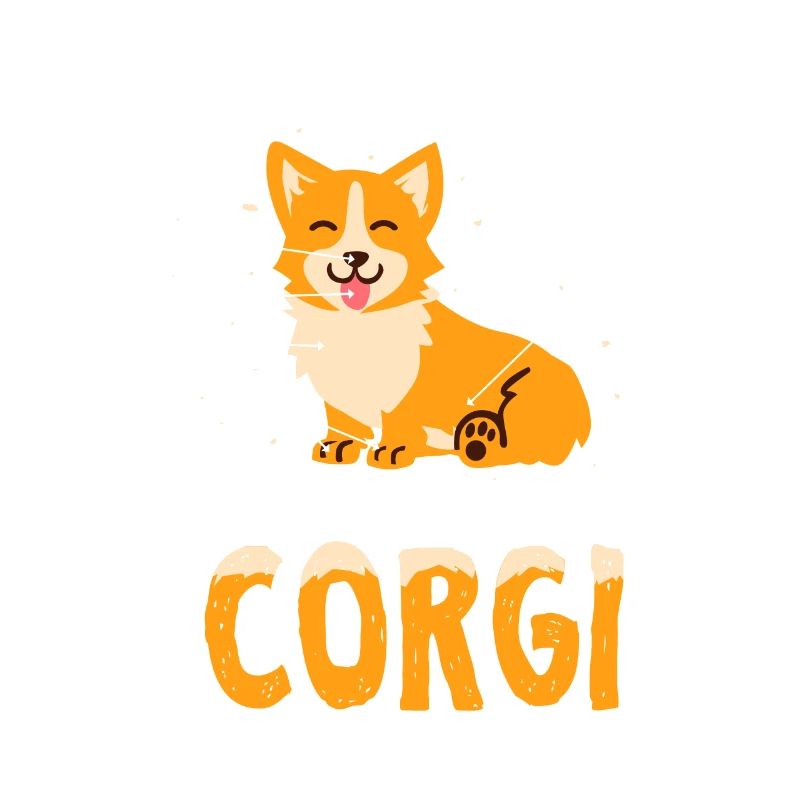 Anatomie eines Corgi Hund Geschenk
