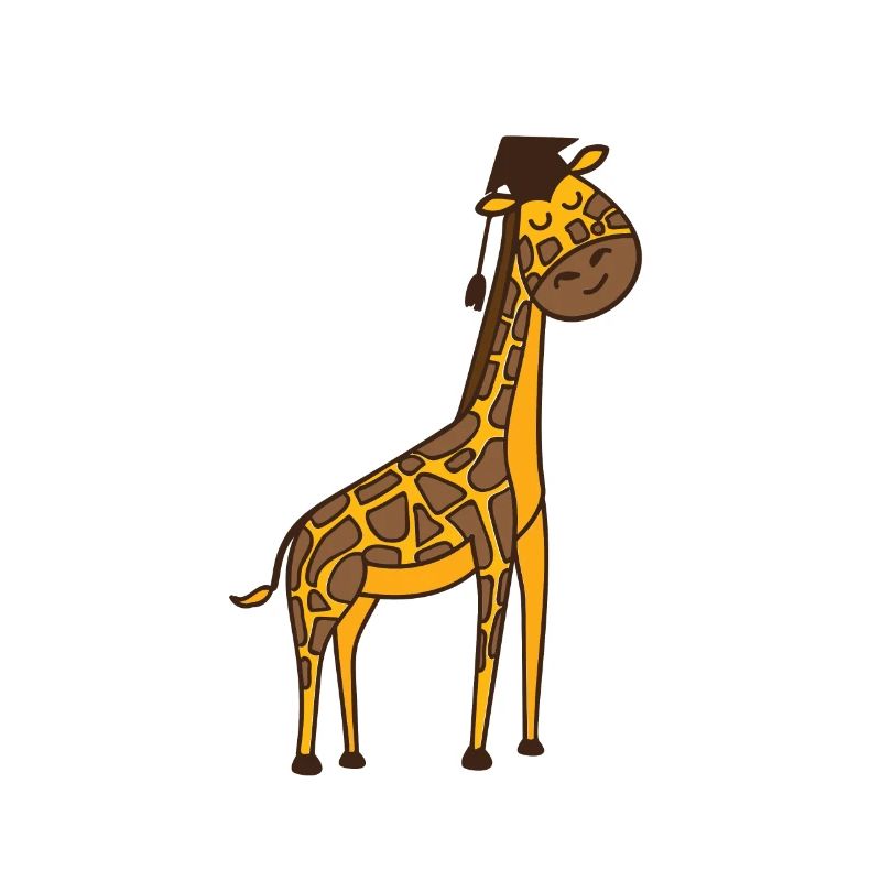 Diplôme de girafe Bachelor Master Cadeau de graduation