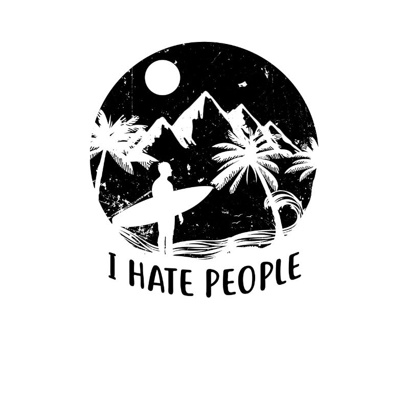 Ich hasse Leute Surfer Geschenk