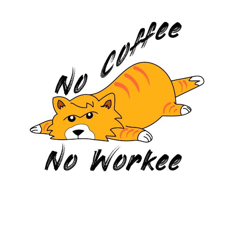 Kein Kaffee keine Arbeit Kaffee Katze Katzen Geschenk