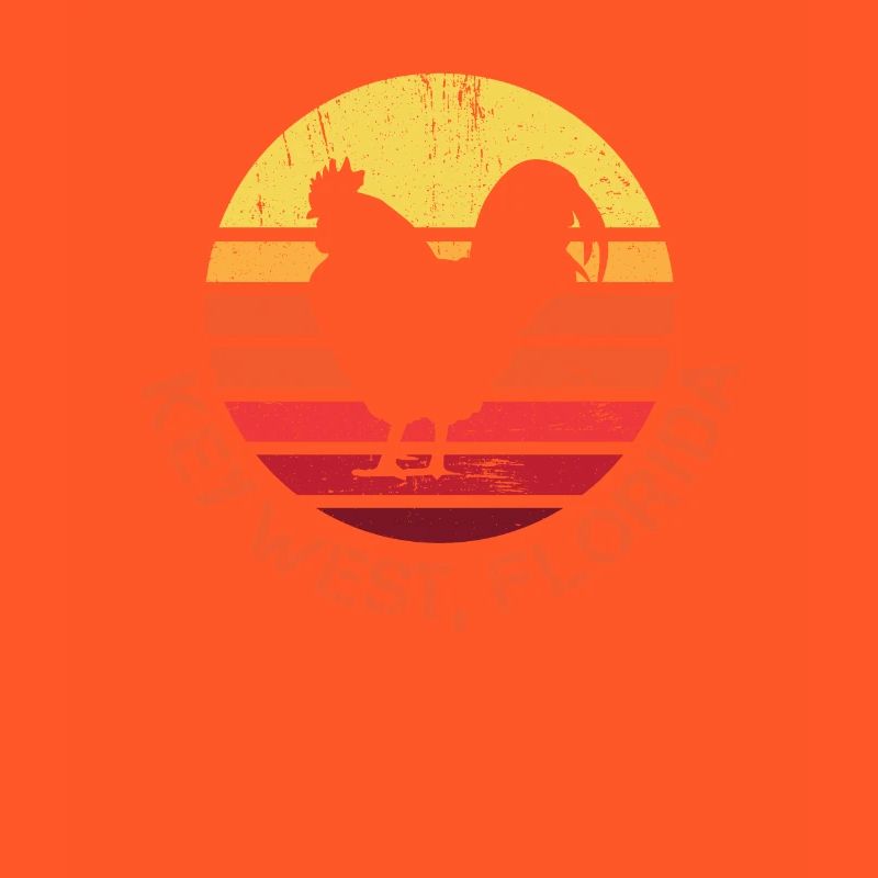 Retro beunruhigtes Key West Florida Chicken Gift oder
