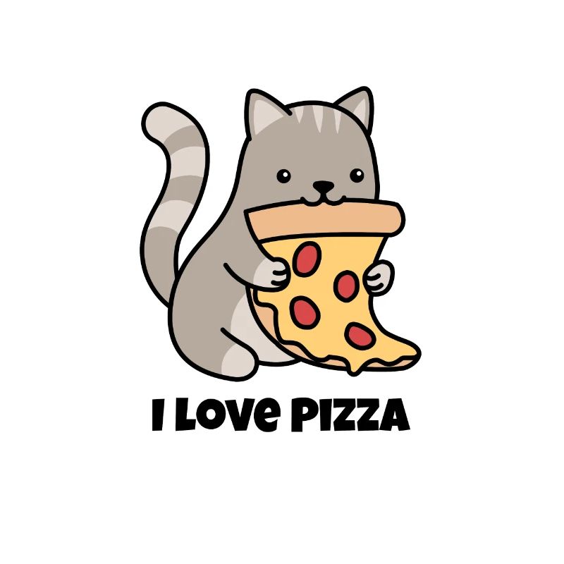 i love pizza i cats gift idea