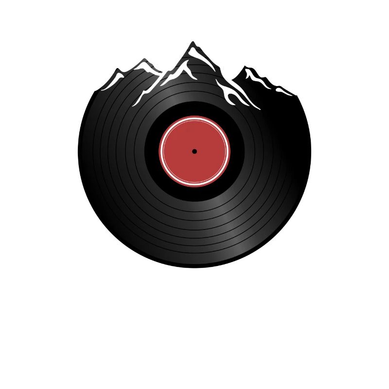 Vinyl Record Mountains backdrop Dj Gift