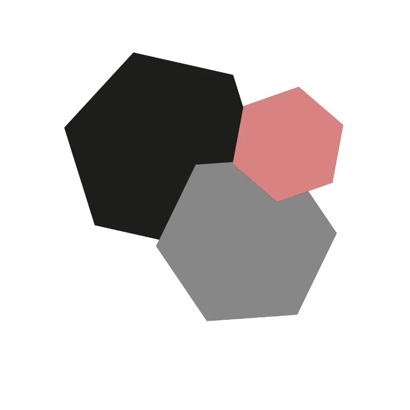 Abstract modern hexagons minimalism gift