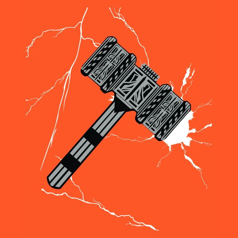 Mjolnir Thors Hammer Wikinger Träger Abzeichen Odin Geschenk