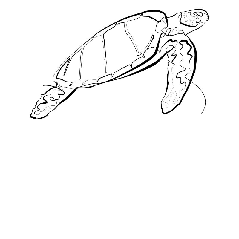 Schildkröte - one line drawing
