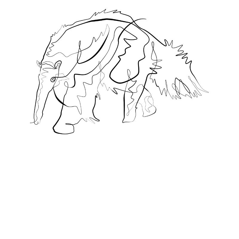 Anteater - one line drawing