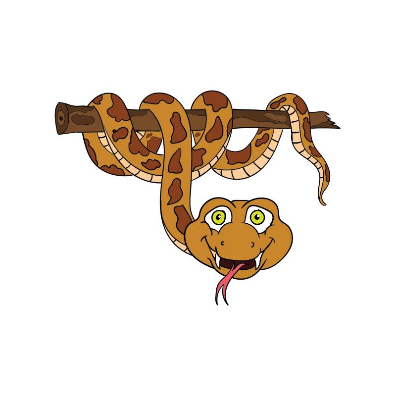 Branche de dessin animé de serpent dépend de l'hypnose Kaa