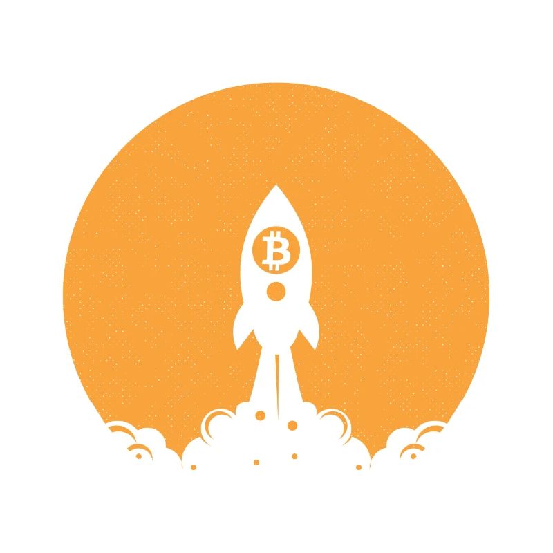 Bitcoin Kryptowährung Krypto Rakete