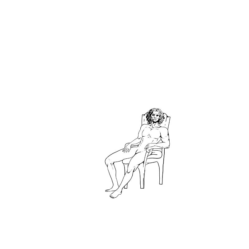 funny vitruvian man sitting gift