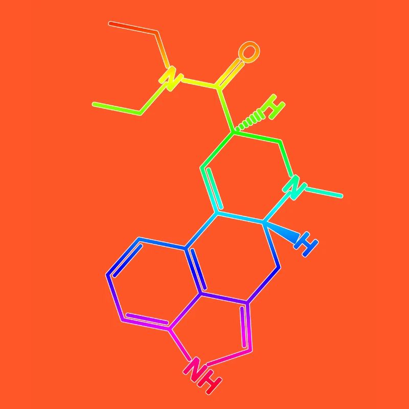 LSD structural formula molecule A. Hofmann Bicycle Day