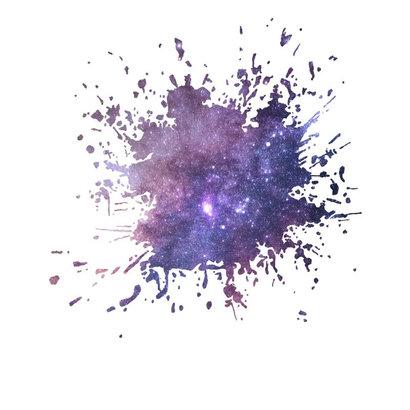 Couleur de l'espace, goutte de couleur dans l'univers, cadeau