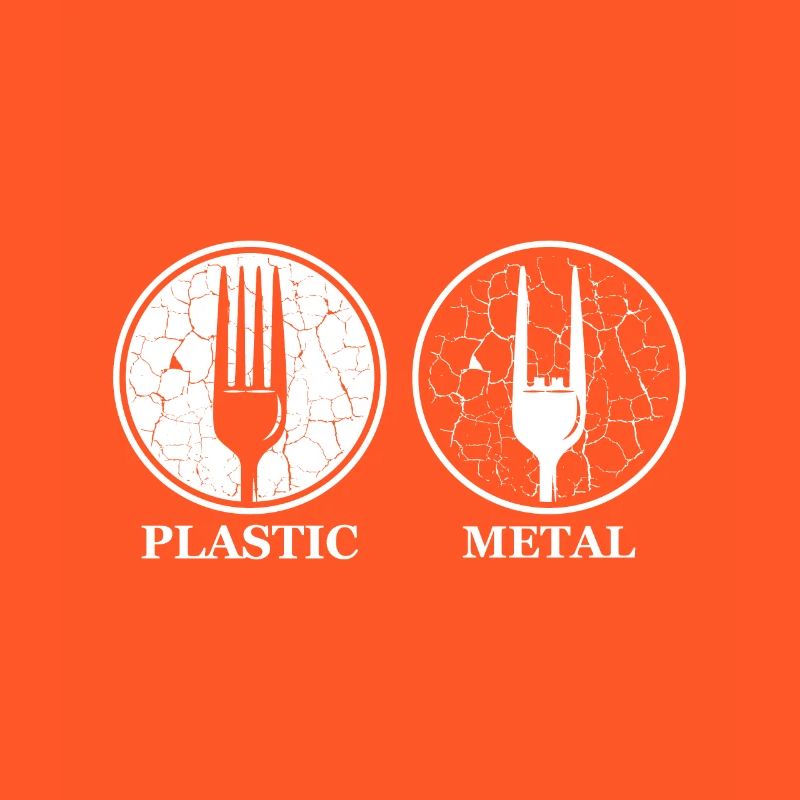 Fork plastic metal fork fork hand joke gift