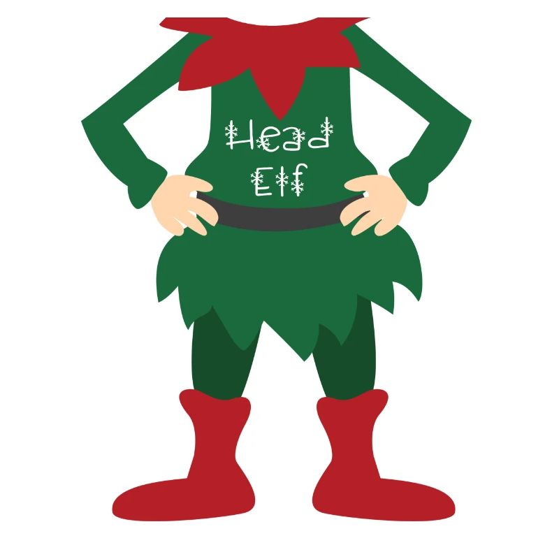 Top Spaß Weihnachten Kinder Kopf Elf Geschenk Design