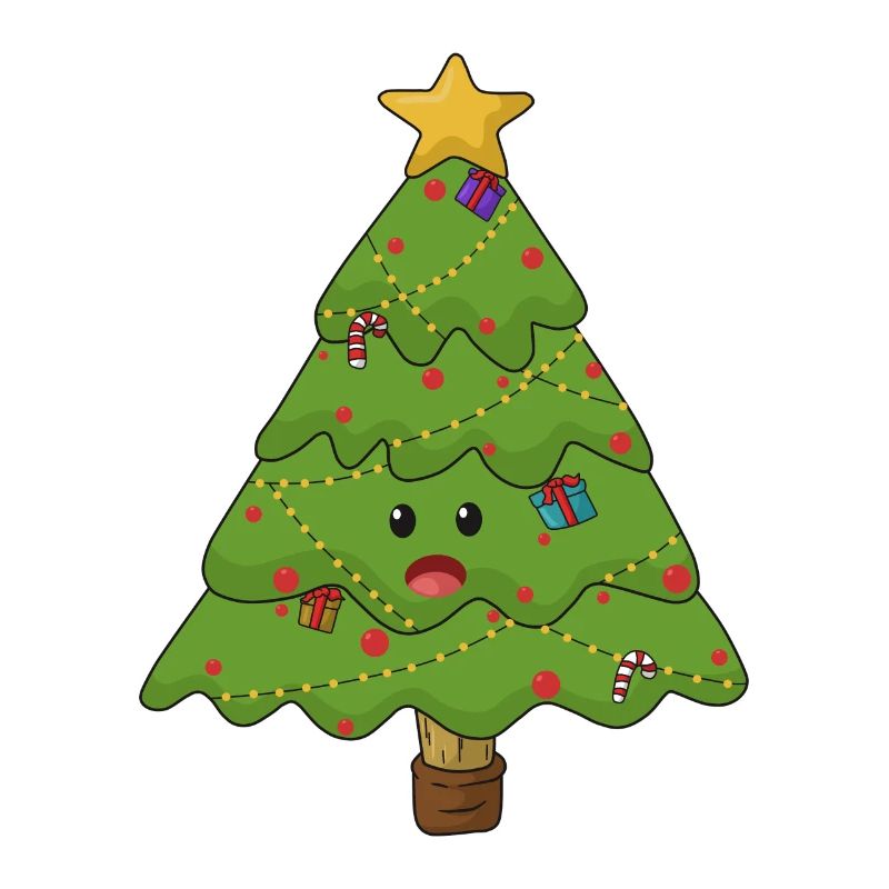 Arbre de Noël amusant avec cadeau star-deco