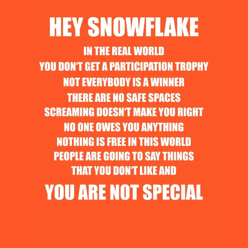Hé flocon de neige, vous n'êtes pas spécial