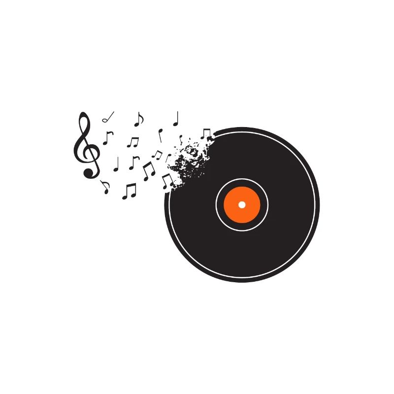 Vinyle disque Retro DJ Clé de partition