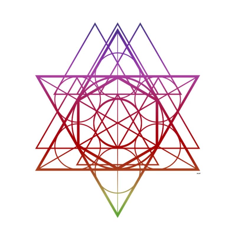 Techno Ring Pentagram Bunte EDM-Musik