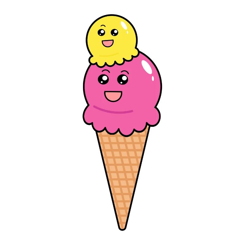 Cool ice cream cone