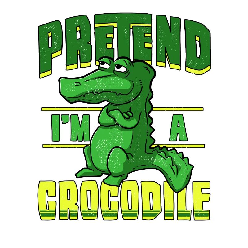 cool crocodile with saying