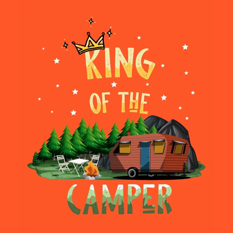 Camping King Camper Caravan Gift