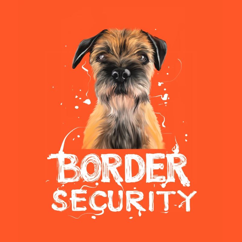 "BORDER SECURITY" Border Terrier Shirt Vintage