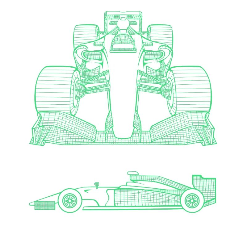 Voiture de course en 3D formule de course voiture de course 1 un