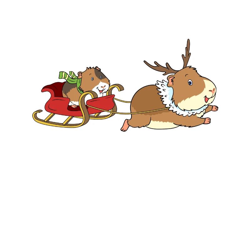 Renne de traîneau de Noël cochon d'Inde