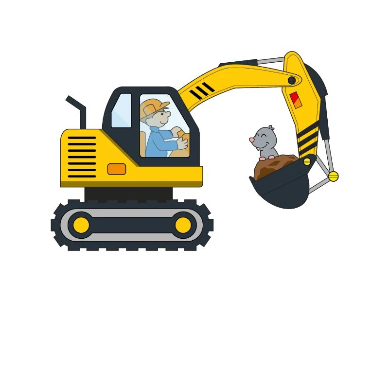 Bagger Baustelle Berufe Baggerfahrer Geschenk