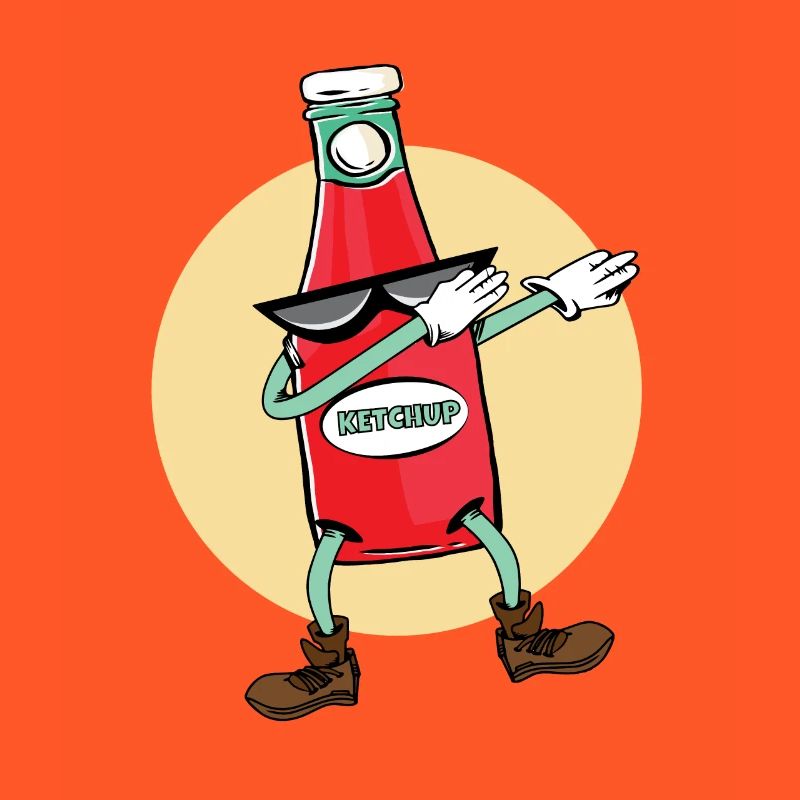Ketchup Dab Pose Gift Dancing Ketchup Dabbing