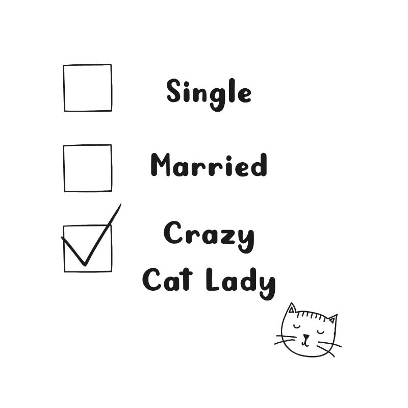 Verrückte Katze Dame Katze Mutter Geschenk