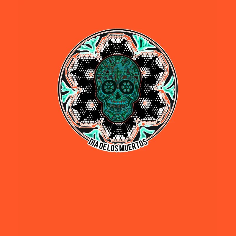 Suger Skull Dia de Muertos Geometry Pattern LSD