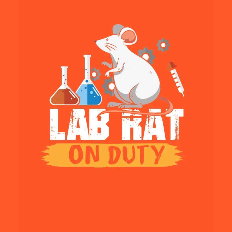 Conception de chemise de science de travail de rat de laboratoire
