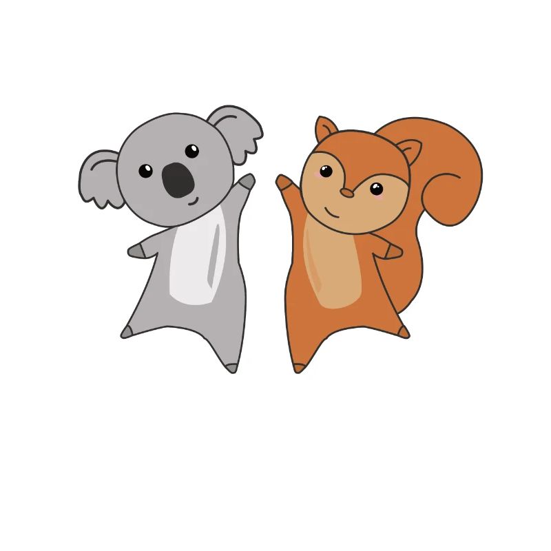 Koala Eichhörnchen süße Tiere Kinder Tierfreunde