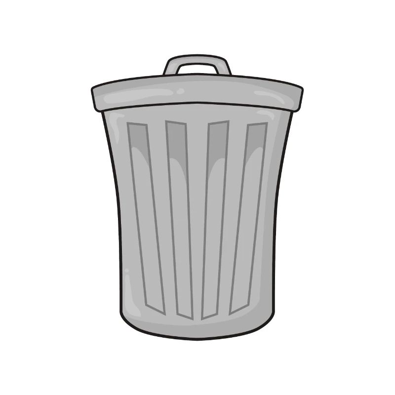 Garbage bin garbage