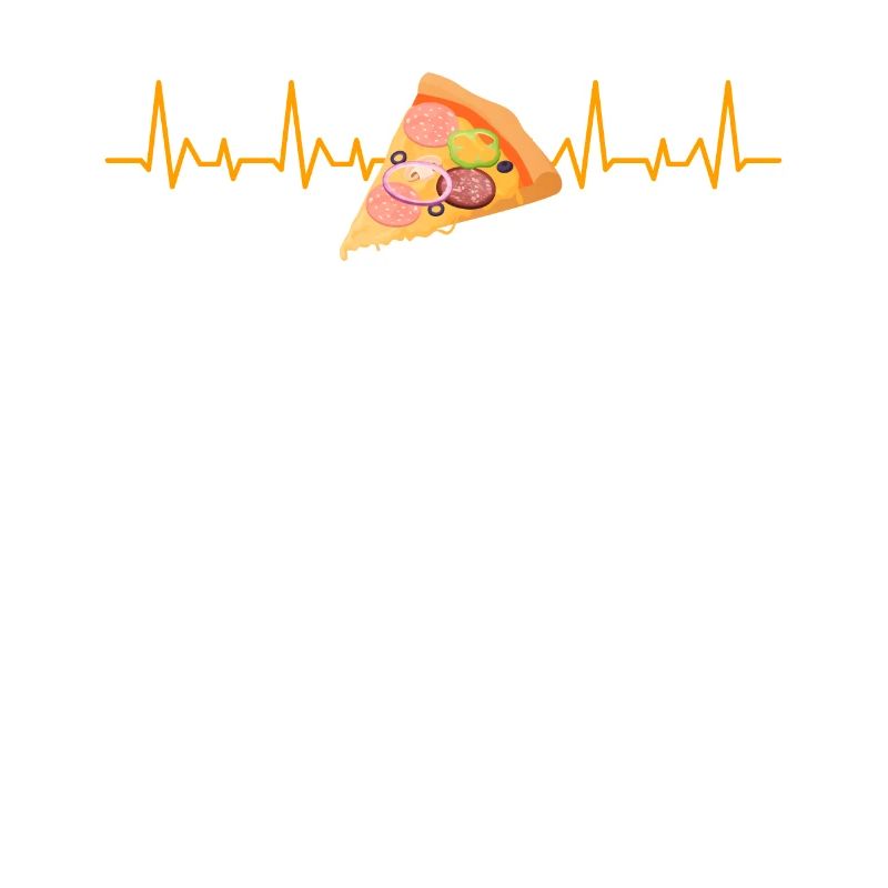 Pizza Herzschlag Herzfrequenz Herzlinie Pizzastück