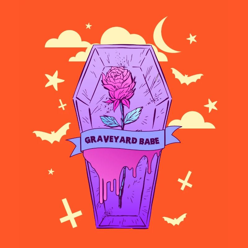 Graveyard Babe, Pastel Goth E-Girl Soft Goth