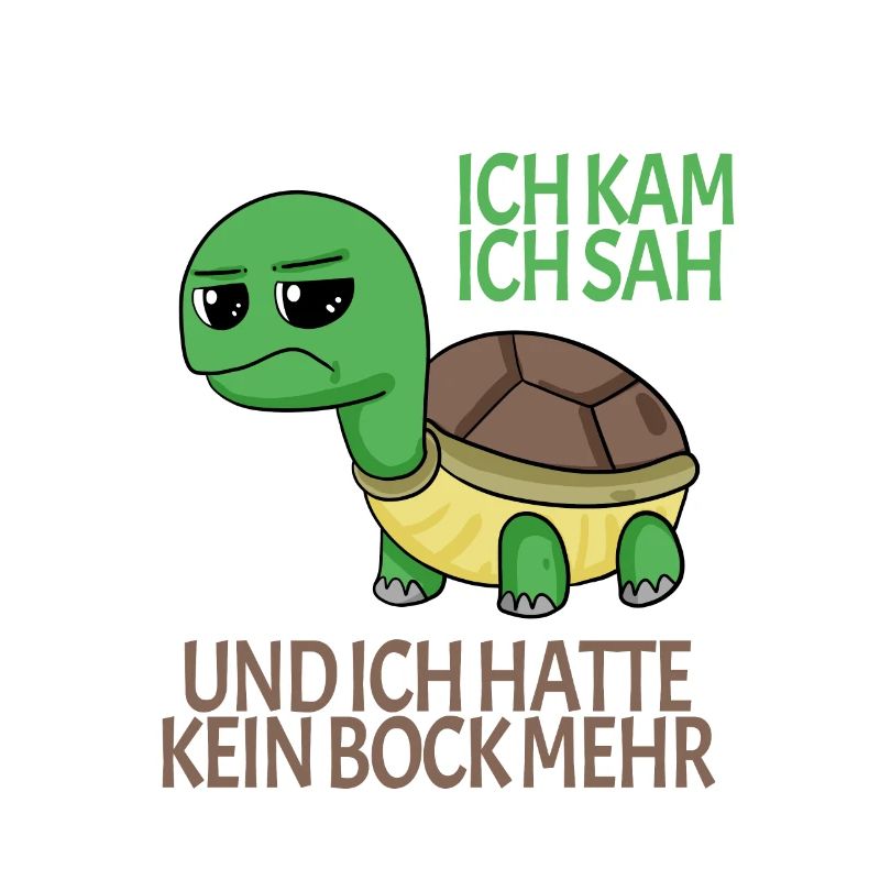 Schildkröte Kein Bock lustiger Spruch
