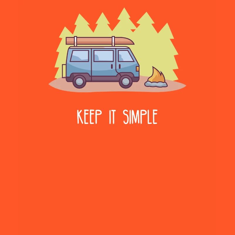 Keep it Simple I Camping Van Camping Motif