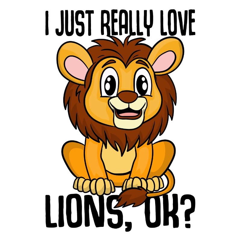 I Just Really Like Lions, Ok? Comic Löwe Geschenk