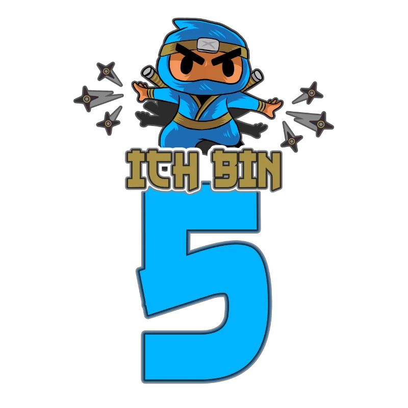 Kinder Ninja Fünfter Geburtstag Samurai Ninja 5
