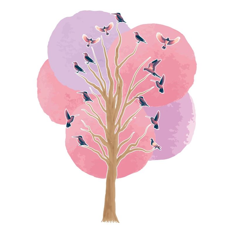 oiseau arbre oiseaux Observer l’essaim d’oiseau Cadeau