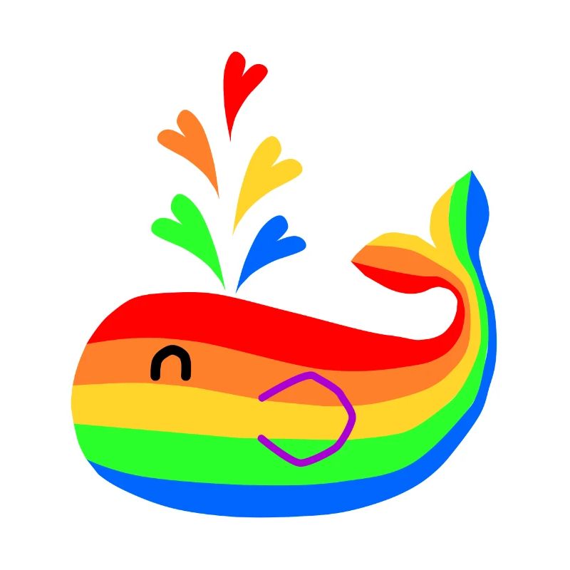 Regenbogen Wal Hippie Walfisch Kinder Geschenk